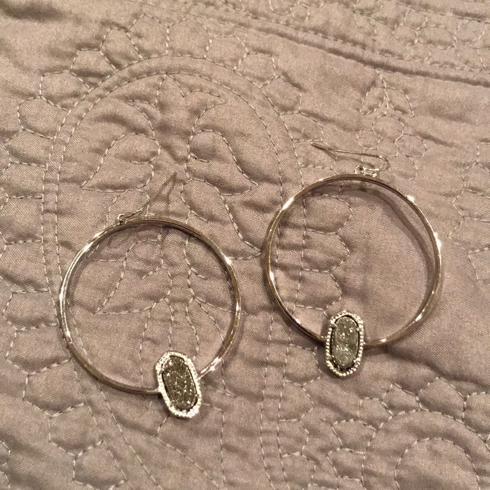 Kendra Scott elora silver hoop earrings